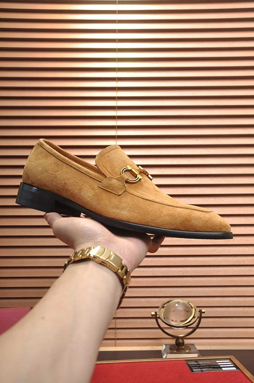 Men's shoes 💰500💶[Ferragamo/Ferragamo] The latest model in the counter. Original imported high-quality cowhide with open edges + imported 🐂 water-dyed cowhide lining + original luxury metal buckle + original combined outsole. Comparison without pressure 38--45 (45 is custom-made and cannot be returned or exchanged)